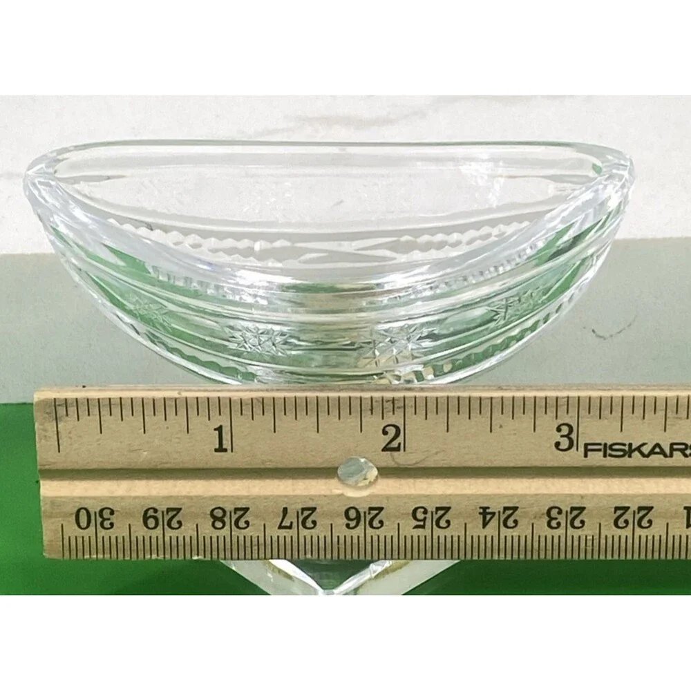 Vintage Waterford Crystal Araglin Salt Dip Cellars Boat Shaped